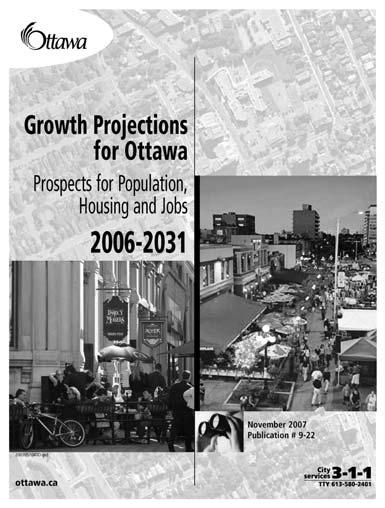 Residential Land Strategy for Ottawa 2006-2031 FOREWORD Setting Ottawa s urban boundary to 2031 is a complex process that involves a balance between policy direction and market forces.