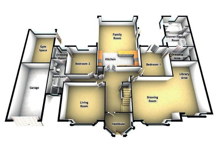 68m (8 10 ) Dining Room/Bed 4.74m (15 7 ) x 3.90m (12 10 ) Bedroom 1 6.45m (21 2 ) x 3.