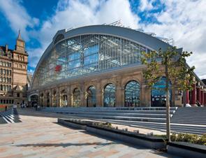 Liverpool Central station is located immediately opposite, providing local connectivity throughout the region.