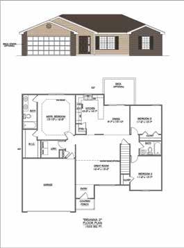 Option 1: The Brianna 2 Unfinished Basement features 3 bedrooms and 2 bathrooms in 1,522 square feet finished with a 1,522