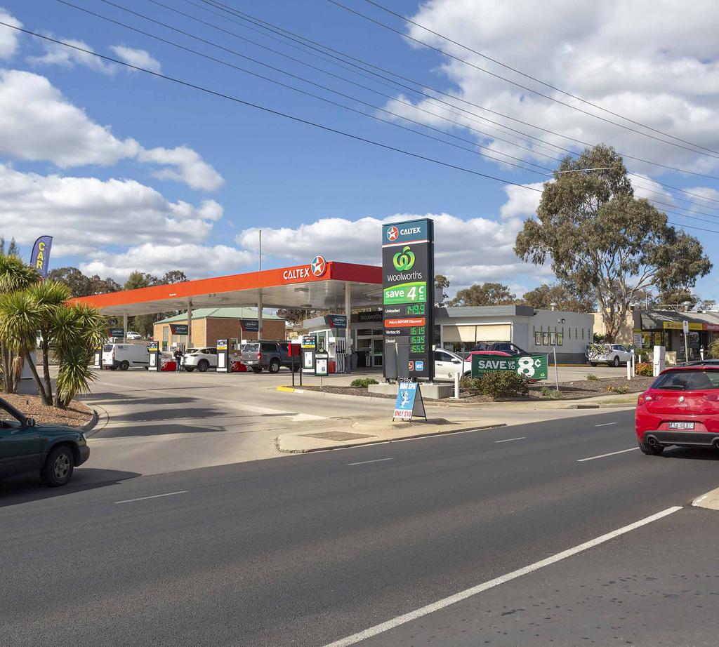A recently refurbished and re-tanked service station with a new 10 year lease to Woolworths, supported by an established local physiotherapist and underpinned