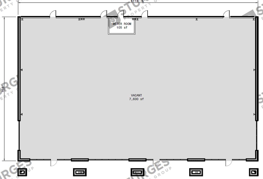 Floor Plan - Contact Broker for Detailed Plans 7,600 SF Floor Plan: Not To Scale 2019 Sturges, LLC. This information has been obtained from sources believed reliable.