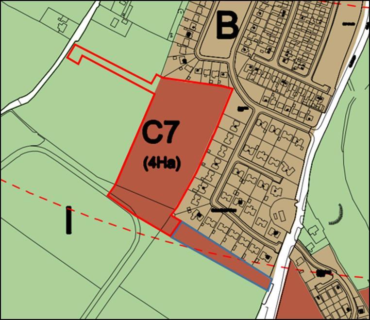 Figure 6.1 Land Use Zoning Objectives Map 6.1.2 Statement of Consistency The majority of the application site is zoned Objective C for New Residential Development under the Naas Town Development Plan 2011 2017.