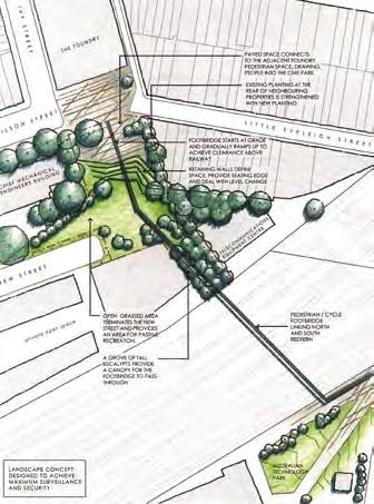 3. Example of possible landscape treatment for Little Eveleigh Park at North