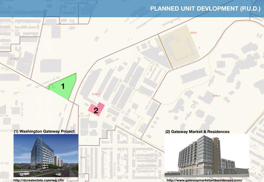 It should be noted that currently two projects directly adjacent too or on the site have applied for a Planned Unit
