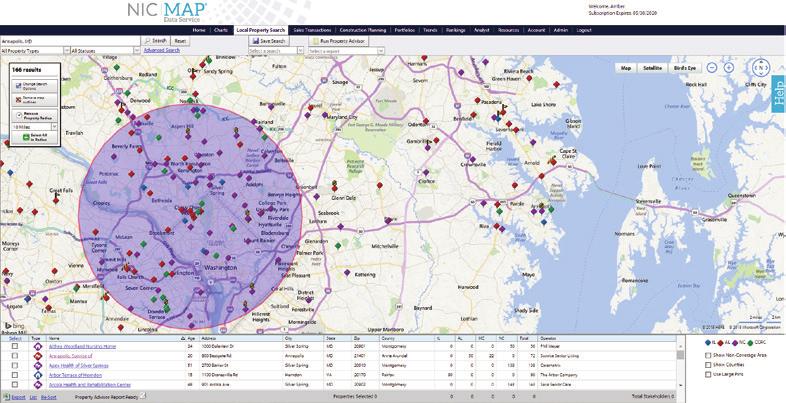 Local features map-based search capabilities displaying market activity by metro area, county, address, city, and/or zip code.
