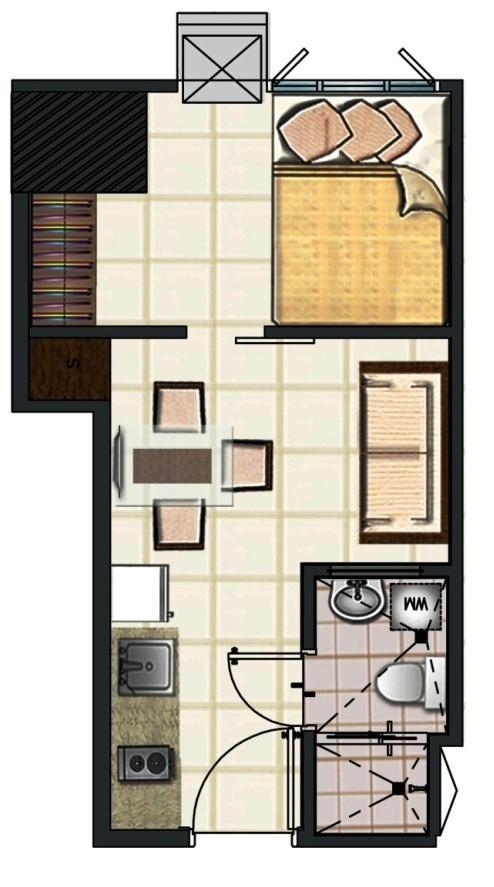 All Floors: Unit 1 and 38 Area: ±23.90 sq.m.