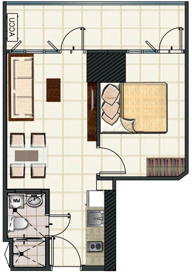 7 th Floor: Unit 15 Area: ±40.36 sq.