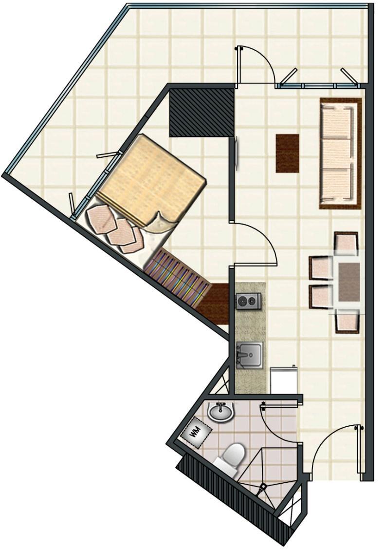 7 th Floor: Unit 25 Area: ±46.79s q.