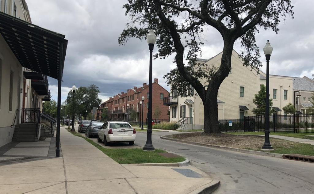 Figure 5: Photograph of Existing Street Improvements and Housing Development Bienville Street at Treme Street Looking toward Marais Street Existing Conditions: The subject properties consist of seven