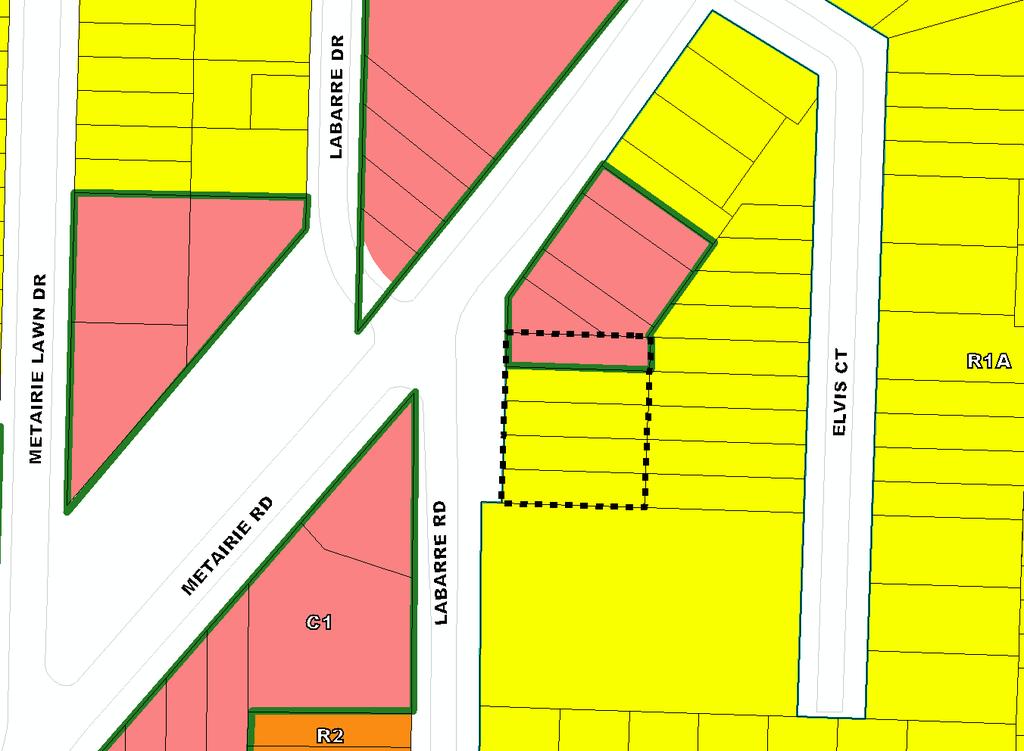 Reclassification of Lots 1, 2, 3, 4, and 5 (proposed Lot 5A), Elvis Court Subdivision, located at 619 and 625 N. Labarre Rd.