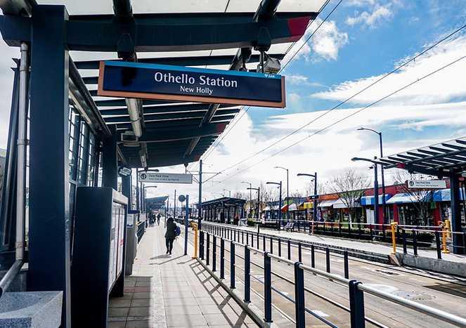 of Washington as part of the Link light rail system. The station consists of two at-grade side platforms between South Othello Street and South Myrtle Street in the median of Martin Luther King Jr.
