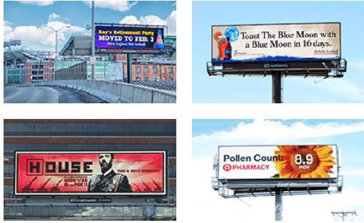 Flexible Engage and develop a dialogue with consumers through unlimited creative executions, using a variety of digital outdoor signs.