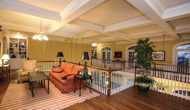 This area features coffered ceilings and