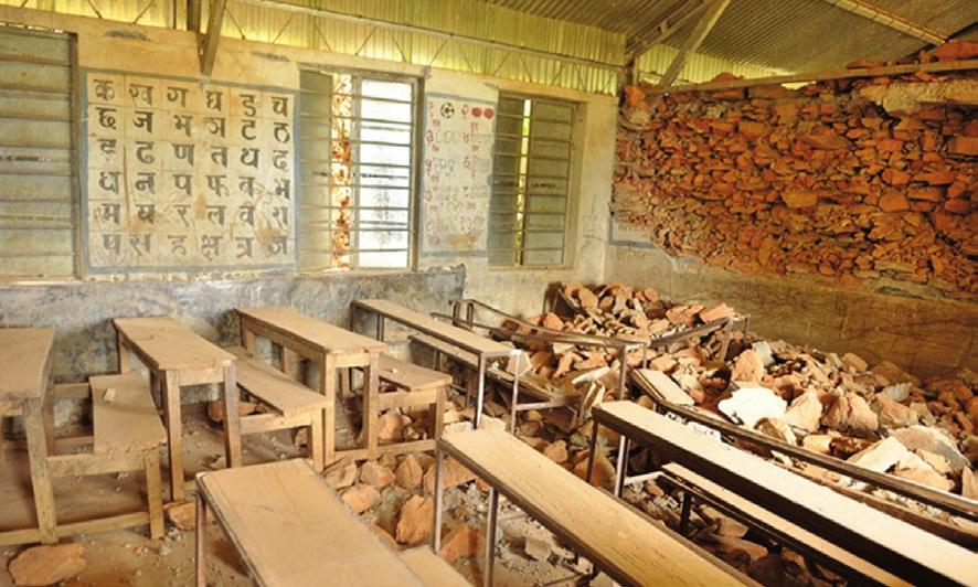 More than three thousand public schools buildings were either destroyed or partially damaged in districts affected by 2015 Gorkha Earthquake.