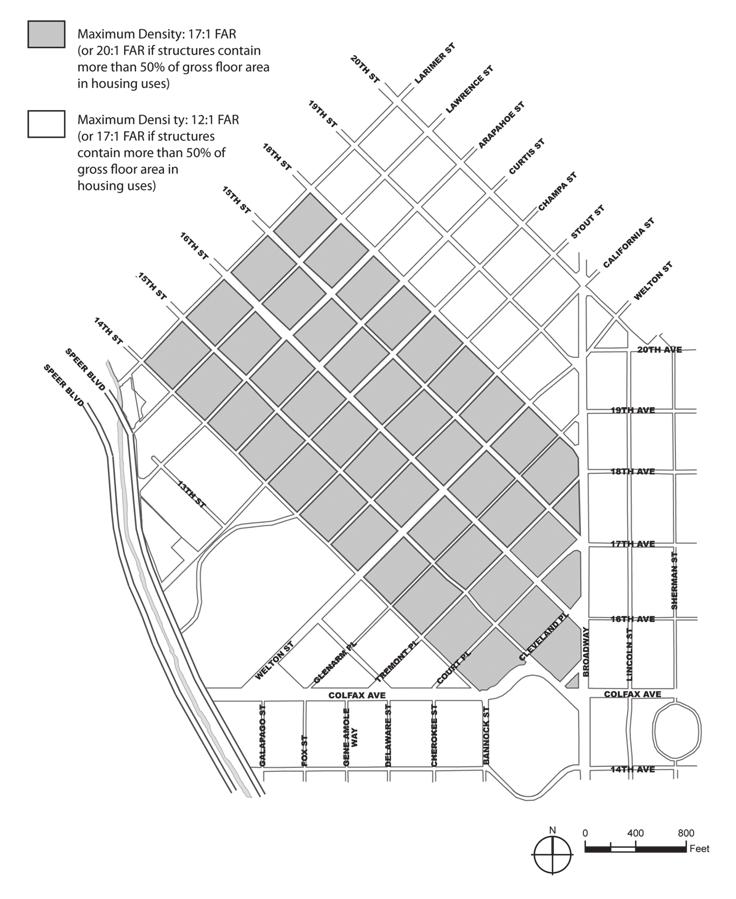 Division 8.3 Downtown Core and Downtown Theater Districts 4. Final maximum gross floor area. a. Limits for designated areas. Notwithstanding Sections 8.3.1.4.D.1-3 above, the final maximum gross floor areas that may be constructed on zone lots shall be limited as described below and shown on Exhibit 8.