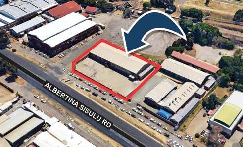 Industrial Investment Property Web Ref: 107015 123 Albertina Sisulu Road, Roodepoort GLA: 2 798m² GBA: 1 200m² 5 Year Lease - 31/03/2022 Projected Rental Income: R46 602