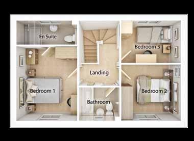 Find a development and book an online appointment at: taylorwimpey.co.uk The floor plans depict a typical layout of this house type.