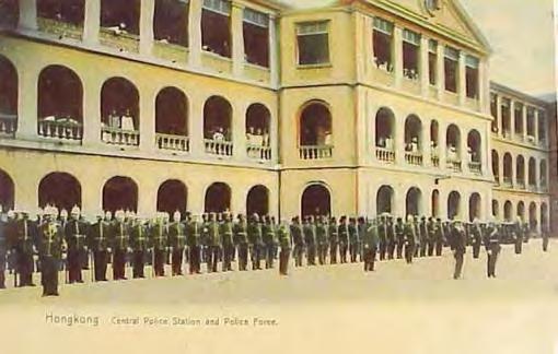 The three-storey building was constructed adjacent to Victoria Prison. The Magistracy dates to 1914. The Police Headquarters Block facing Hollywood Road was constructed in 1919.