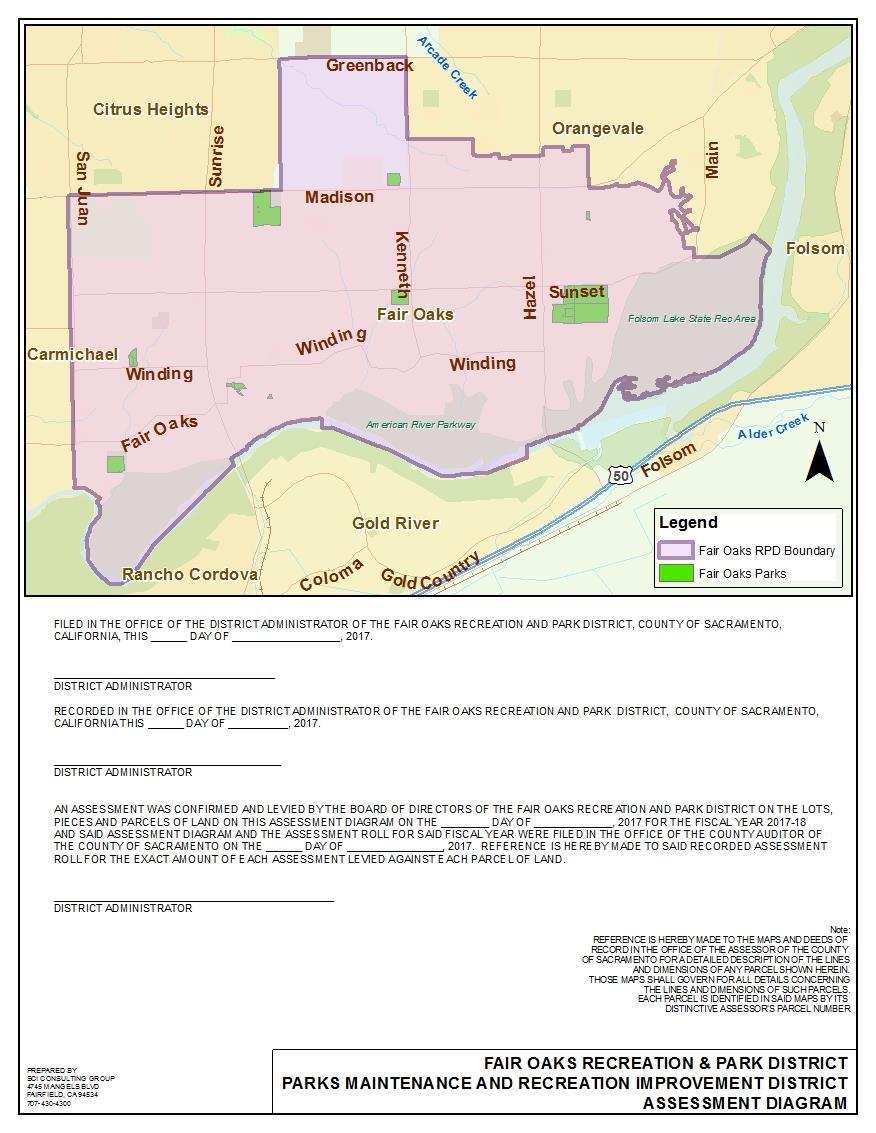 PAGE 29 ASSESSMENT DIAGRAM The Improvement District includes all properties within the boundaries of the Fair Oaks Recreation and Park District.