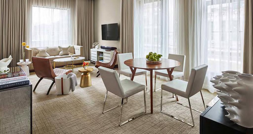 effortless OPULENCE While each of the new 17th floor terrace guest rooms and onebedroom suites can be enjoyed on an individual basis, the greatest benefit is for groups or families who desire