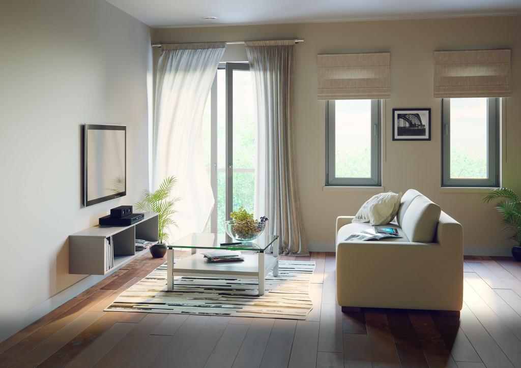 THE APARTMENTS STYLISH LIVING The stylish living space creates a beautifully tranquil environment with calm neutrals and
