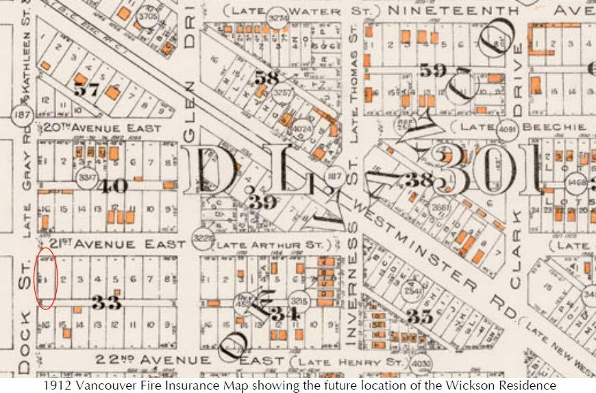 APPENDIX B PAGE 1 OF 2 1010 East 21 st Avenue MAPS AND DIAGRAMS Map 1: 1912 Fire Insurance Map Less housing was built in the neighbourhood during the Edwardian
