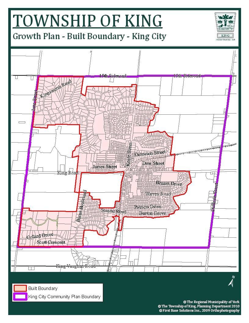 Other potential opportunities for varying forms of intensification could include the following locales: The King City GO Station and surrounding vicinity Within the three Village Core Areas Vacant or