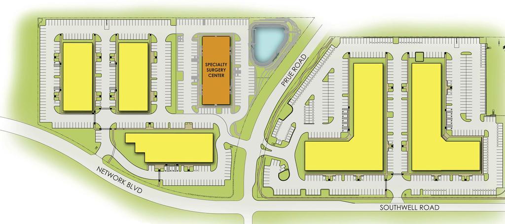 OFFICE SPACE FOR LEASE NETWORK CROSSING 5250-5253 PRUE RD SAN ANTONIO, TX SITE PLAN BLDG 1 19,003 SF AVAILABLE BLDG 2 19,003 SF AVAILABLE BLDG 5 17,,445 SF AVAILABLE BLDG 4 30,308 SF AVAILABLE BLDG 3