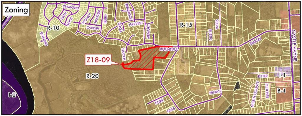 STAFF SUMMARY FOR Z18-09 CONDITIONAL ZONING DISTRICT APPLICATION APPLICATION SUMMARY Case Number: Z18-09 Request: Conditional R-10 Zoning District in order to develop a performance residential