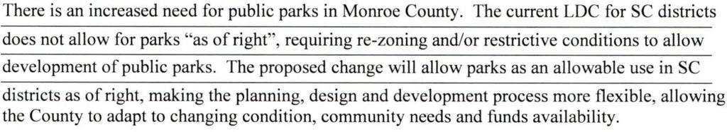 0 The proposed amendment will not affect the current maximum land use intensity or residential density within the SC zoning district. V.