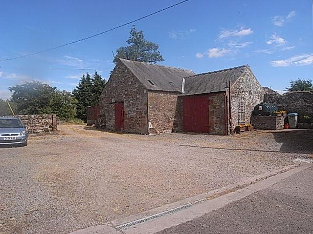 Former Byre 8.28m x 6.74m internally built of stone walls under a slate roof with concrete floor. Dutch Barn Loose Box Loose Box The Land 18.24m x 7.16m approx.