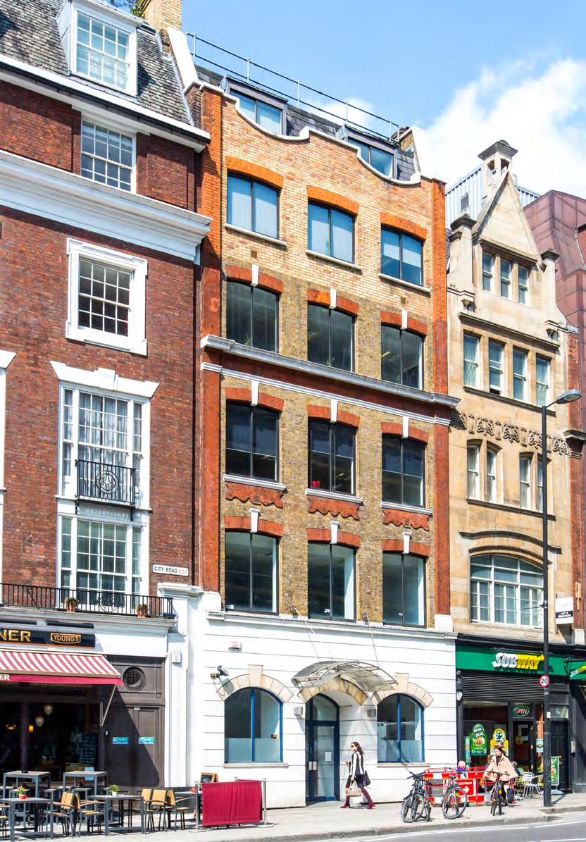 City Road London EC1 2 Investment Summary Freehold Prominent Northern City Fringe location in close proximity to Old Street, Moorgate and Liverpool Street Underground Stations.