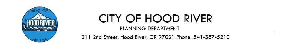 Date: November 19, 2018 To: Members of the Hood River Planning Commission From: Dustin Nilsen, AICP; Director of Planning Re: Accessory Dwelling Unit (ADU) Regulations At the conclusion of the