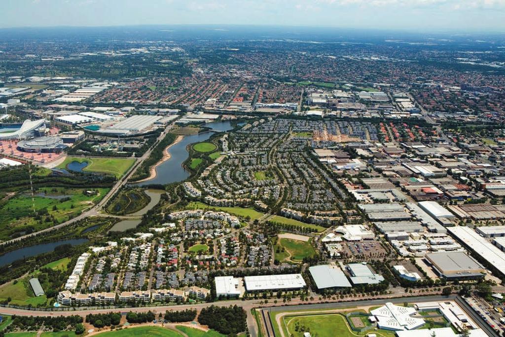 VIEW FROM ABOVE 3 M4 Motorway Sydney Olympic Park Hill Road Newington Newington