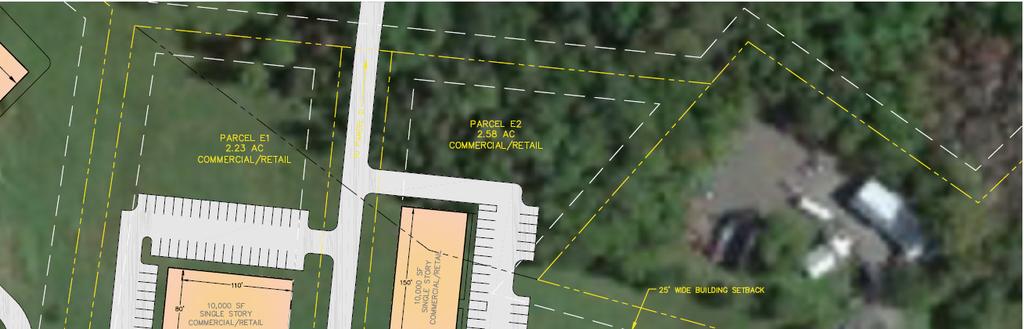 FARMINGTON DEVELOPMENT PARCELS SUMMARY OF PARCELS PARCEL E This parcel adjoins the homestead on the south side and consists of up to 4.81 acres if incorporating a small amount of land within Parcel D.