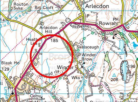 LOCATION / DIRECTIONS: See the location plan below. The land is located between the villages of Frizington and Arlecdon with access from the A5086 and the private road leading to Eskett Quarry.