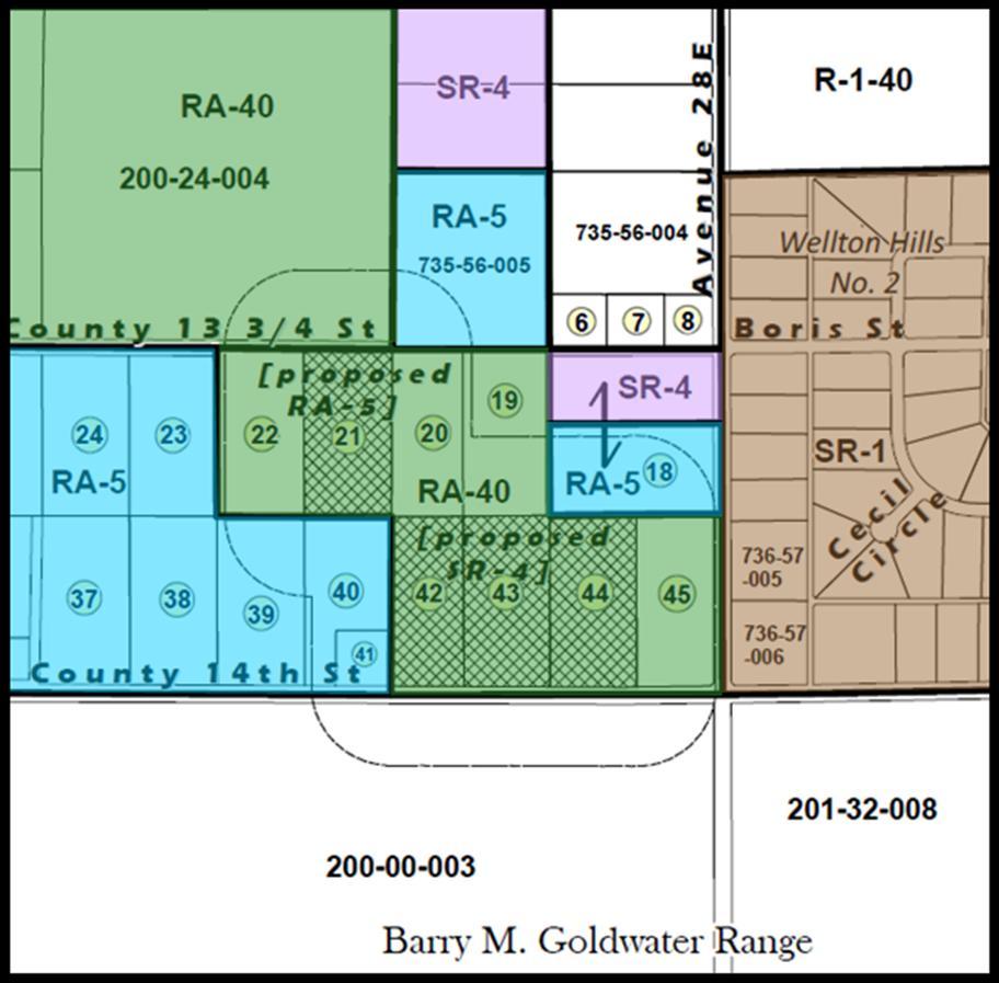 Page 2 of 6 735-56-009 735-56-010 Figure 1: Parcel and Zoning Map The subject properties each have their original RA-40 zoning classification.