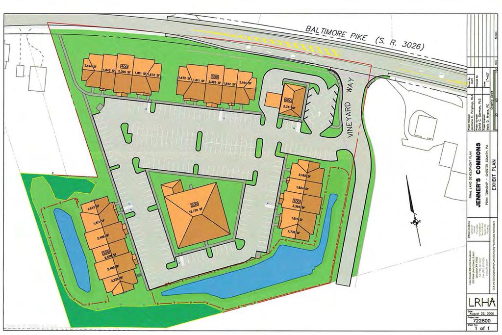 500 100 Pad site, to be built approved for 10,000 +_ SF 300 400 600 100 200 Pad site, to be built approved for 12,770 +_ SF 300 1,025 +_ SF available shell space Current tenants: The Growing Place
