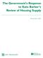The Government s Response to Kate Barker s Review of Housing Supply. December 2005