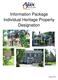 Information Package Individual Heritage Property Designation