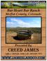 Bar Heart Bar Ranch. Moffat County, Colorado. Presented By: Creed James. Office: (307) Cell: (307)
