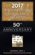50 TH ENGINEERING EXCELLENCE AWARDS ANNIVERSARY SATURDAY, APRIL ENGINEERING EXCELLENCE AWARDS GALA SATURDAY, MARCH 19