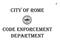 City of Rome Code enforcement department