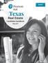 Texas. Real Estate. Candidate Handbook. May 2017