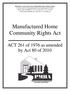 Manufactured Home Community Rights Act
