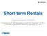 Short-term Rentals. Re: PG24.8. Proposed Regulations for Toronto