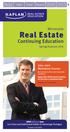 Real Estate. Continuing Education. Minnesota. Spring/Summer Mandatory Courses