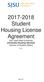 Student Housing License Agreement San José State University University Housing Services Division of Student Affairs