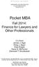 Practising Law Institute. CORPORATE LAW AND PRACTICE Course Handbook Series Number B Pocket MBA